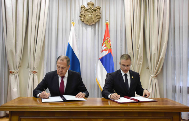 Стефановић и Лавров потписали споразум две владе о сарадњи у борби против тероризма